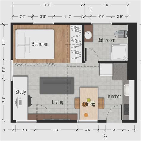 Floor Plan 500 Sq Ft Apartment Floorplansclick