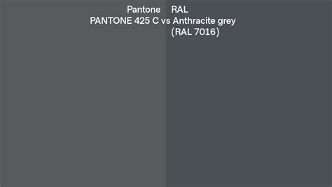 Pantone C Vs Ral Anthracite Grey Ral Side By Side Comparison