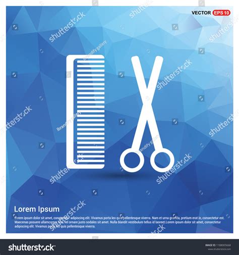 Comb Scissors Icon Free Vector Icon Stock Vector Royalty Free