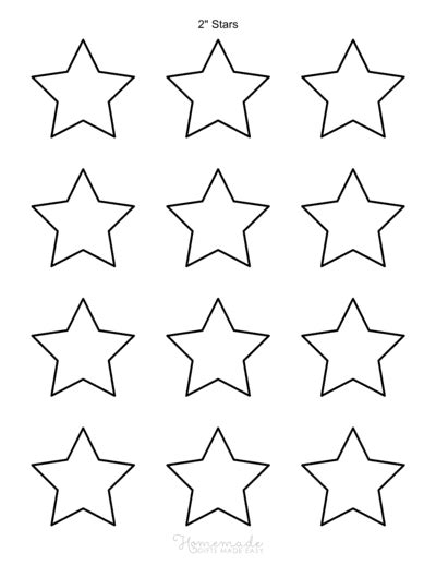 Free Printable Star Template Pattern Pdfs All Sizes Large And Small 8