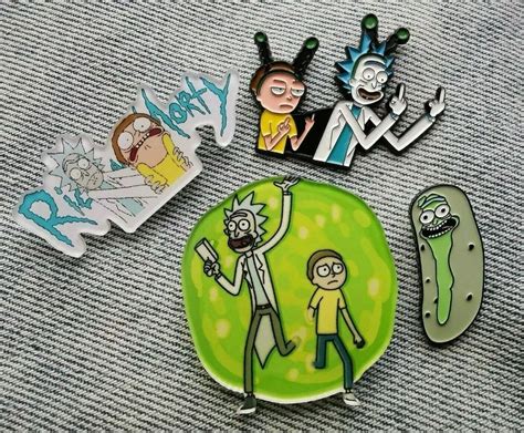 Details About Rick And Morty Pins Badges Rick And Morty Merch Rick