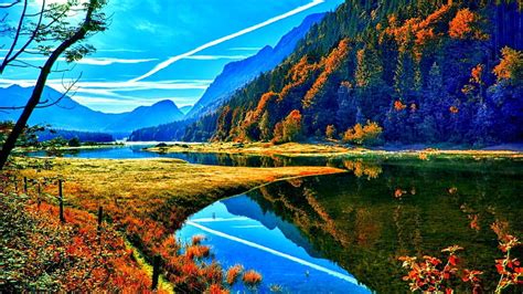 Mountain River In Autumn River Fall Autumn Mountain Reflection