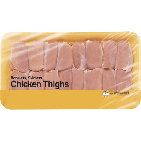 Fresh Boneless Skinless Chicken Thighs 35 53 Lb