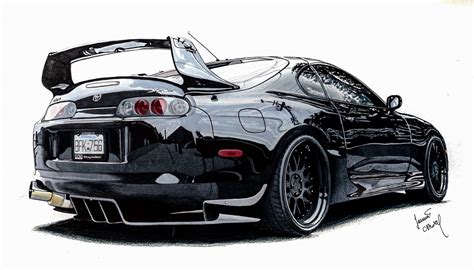 Breathtaking Most Beautiful Drawing Of The Supra Mk4 Cardesign