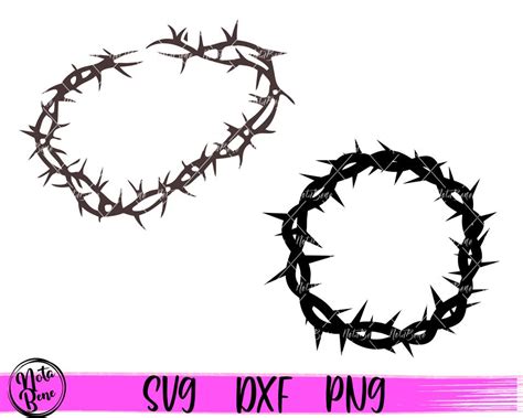 Crown Of Thorns 2 Svg Cut Files Jesus Wreath Svg Faith Svg God Etsy