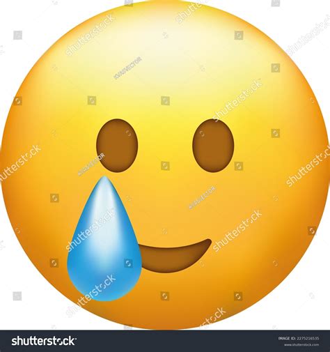 Cute Emotional Emoji Emoticon Tears Joy Stock Vector Royalty Free