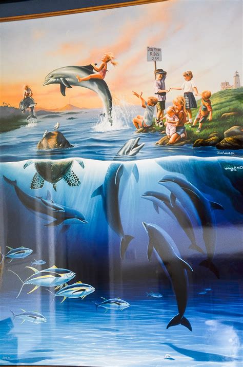 Jim Warren And Robert Wyland Artist Proof Giclee Dolphin Rides Ebth