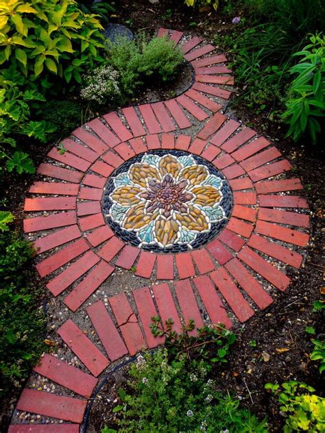 ✿ frosted glass and stone finish give added warmth & style. 30+ Creative Pathway & Walkway Ideas For Your Garden ...