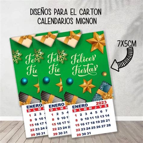 Kit Imprimible Cartones Calendarios Mignon Navidad en venta en San Cristóbal Santa Fe por sólo
