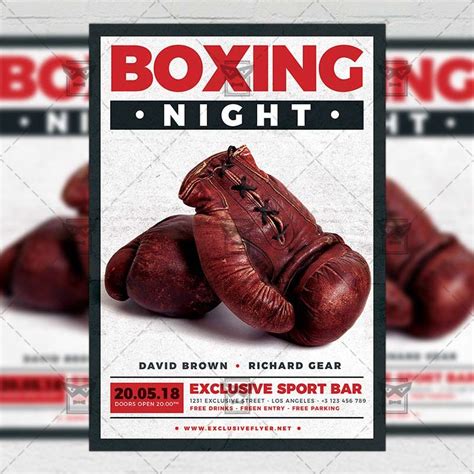 Boxing Night Flyer Sport A5 Template Exclsiveflyer