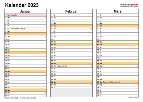  Kalenderblätter Zum Ausdrucken 2023
