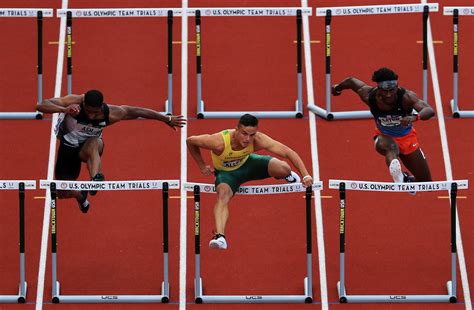 In A Tight 110 Meter Hurdles Final Aries Merritt Misses Olympic Berth The Washington Post