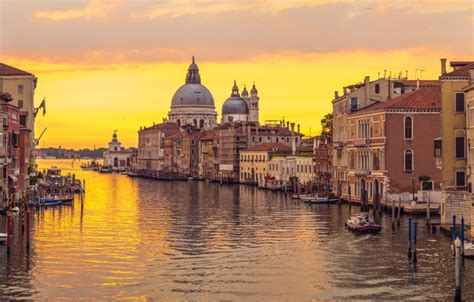 Wallpaper Sunset City The City Italy Venice Channel Italy