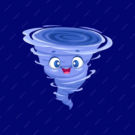 Premium Vector Cartoon Cute Tornado Weather Character Isolated Vector