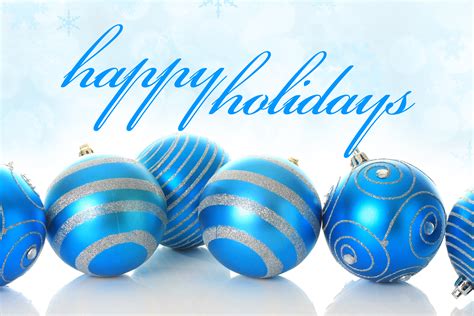 Happy Holidays Blue Christmas Balls Aaupuc