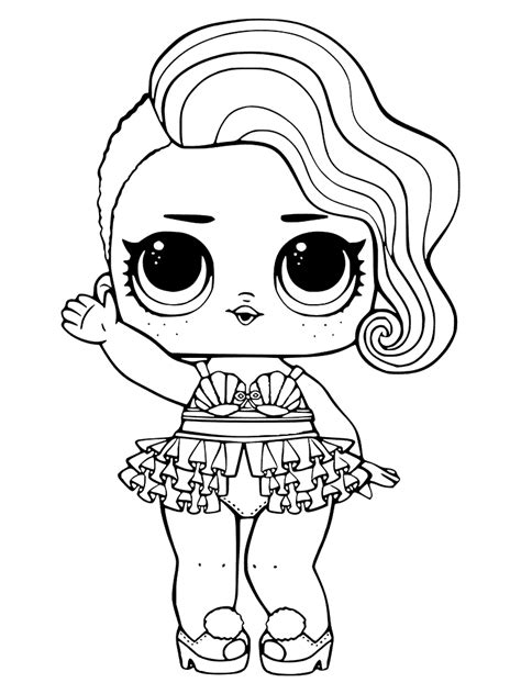 Treasure Lol Surprise Doll Coloring Page Free Printable Coloring