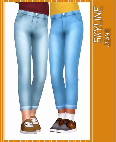 Clumsyalien Skyline Jeans Sims 4 Children Maxis Match Sims 4