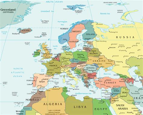 Free Printable Political Map Of Europe Printable Templates
