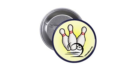 Strike The Bowling Pins Button Zazzle