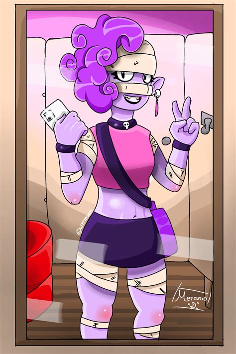 Emz was a bit of a challenge, took a little while to get her hair flow/style right and she came with a whole bunch of accessories! Emz fanart : Brawlstars