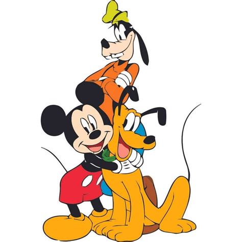 Mickey Mouse And Friends Goofy Pluto Walt Disney Cartoon Character Wall