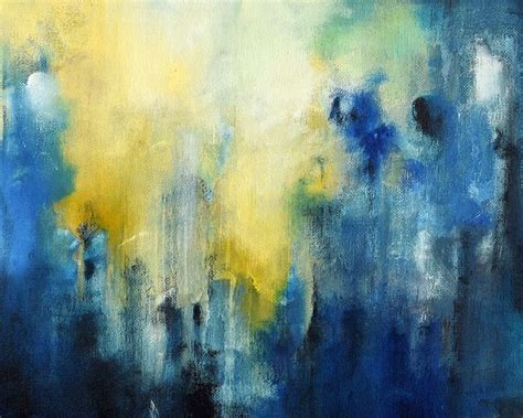 Koop Het Kunstwerk Blue Rain 2 Van Maria Kitano Als Schilderij Op