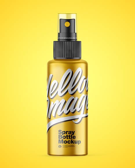 The set includes 4 psd files bringing the best of packaging mockups. Metallic Spray Bottle Mockup in Bottle Mockups on Yellow ...