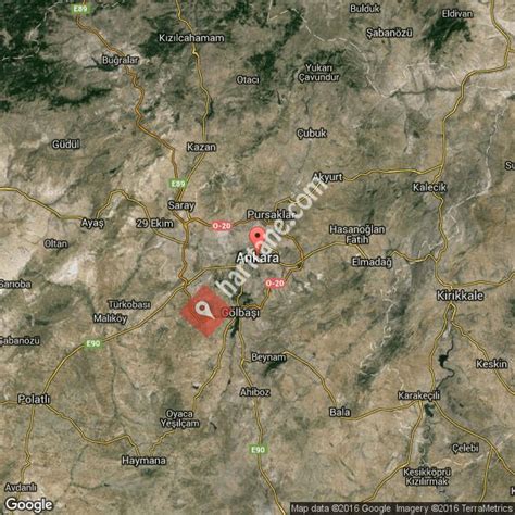 Ankara Haritası Detaylı Uydu Görüntüsü Ilçeleri