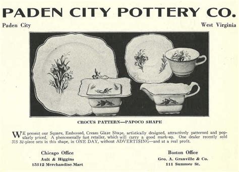 The Paden City Pottery Company Of Paden City West Virginia