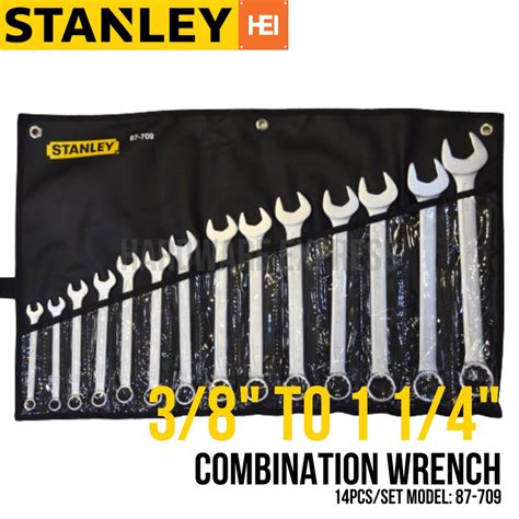 Stanley 38 To 1 14 Slimline Combination Wrench 14pcsset 87 709