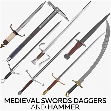 Medieval Dagger Free 3d Model 3ds Obj Dae Blend Free3d