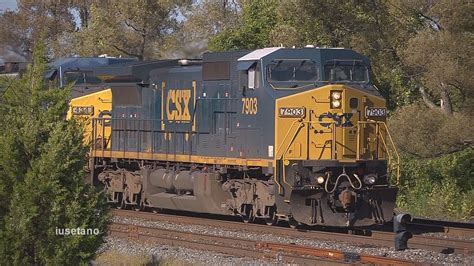 9 Csx Double Stack Westfield Sept 19 2014 Youtube