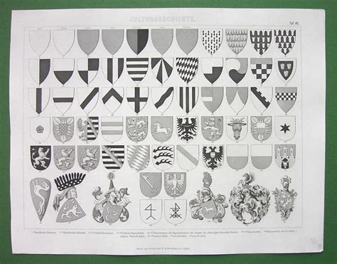 Art And Collectibles Prints Coat Of Arms Heraldic Tinctures Furs