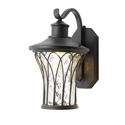 Home Decorators Collection Black Medium Outdoor Led Dusk To Dawn Wall