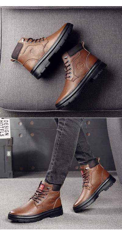 Osco Genuine Leather Men Waterproof Boots Men Casual Shoes Fashion