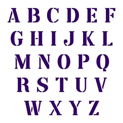2.5 Inch Stencil Letters - 6 Free PDF Printables | Printablee