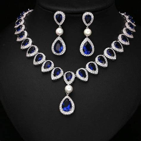 Blue Sapphire Diamond Necklace