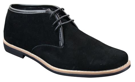 elong k16 mens suede low ankle chelsea boots laced dessert chukka shoes leather inner black buy