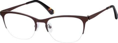 Brown Browline Eyeglasses 1617 Zenni Optical Eyeglasses