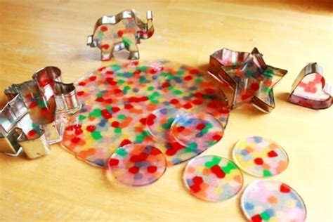 A Mobile From Melted Plastic Bead Suncatchers