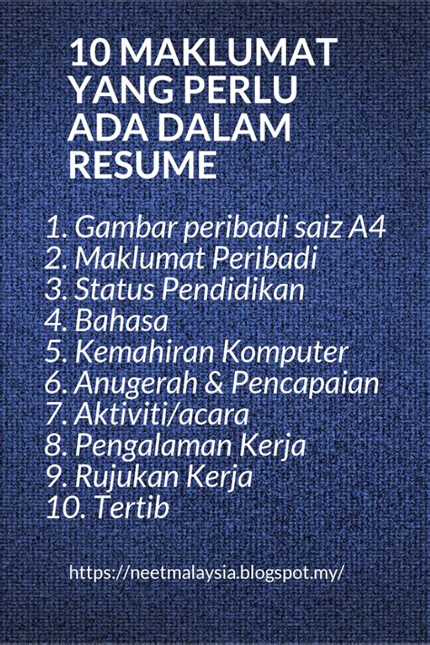 Macam mana untuk mendapatkan cip yang banyak? Neet Malaysia: Macam Mana Nak Buat Resume