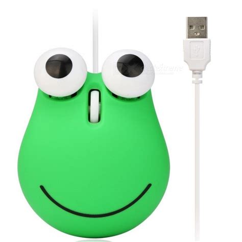 Frog Shaped Wired Mouse For Computer Usb Plug In 20 Ts