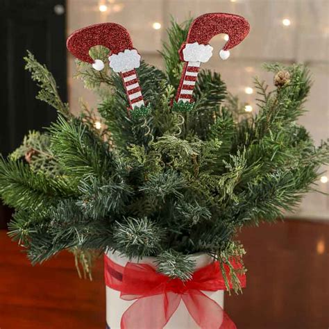Design your everyday with christmas floral stickers you will love. Glittered Elf Legs Christmas Floral Pick - Picks + Sprays ...