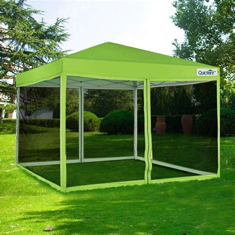 Quictent 10x10 Ez Pop Up Canopy Tent With Netting Screen House Mesh