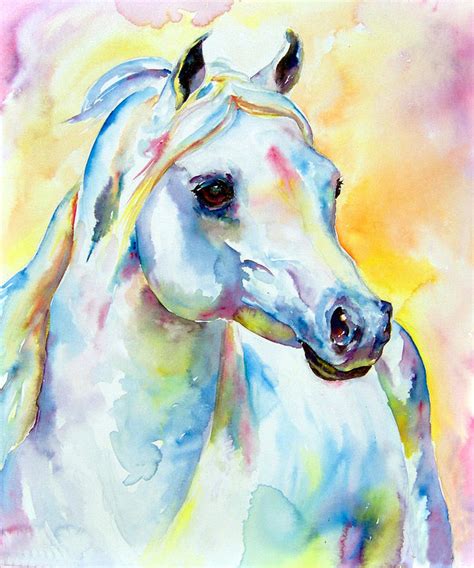 Dream Colors Shy Horse Oil Painting On Canvas 100hand Painted Abstract