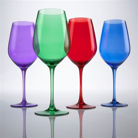 Wine Enthusiast Jewel Toned Wine Glasses Set Of 4 Home Dining And Entertaining Barware