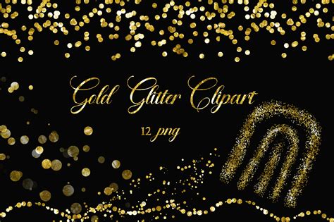 Gold Glitter Clipart Graphic by PinkPearly · Creative Fabrica