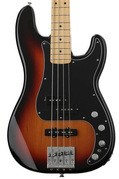 Fender Deluxe Active Precision Bass Special Maple Neck Tone Sunburst W Free Pro Setup