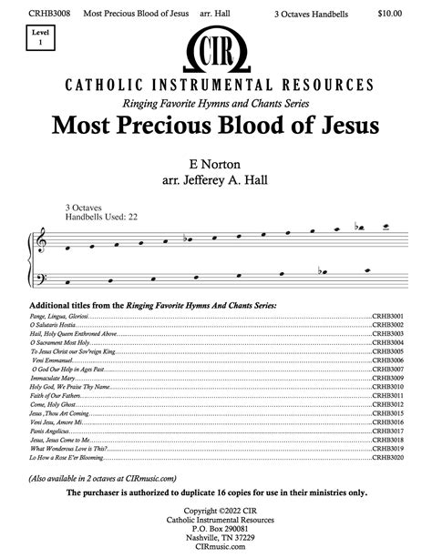 Most Precious Blood Of Jesus 3 Octave —