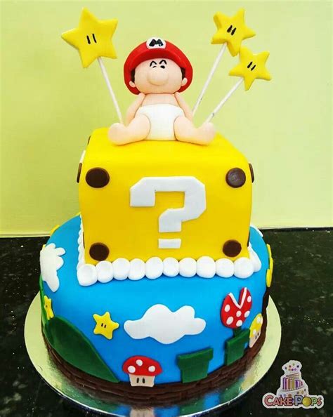 Baby Mario Cake Baby Shower Cakes Baby Shower Parties Baby Shower
